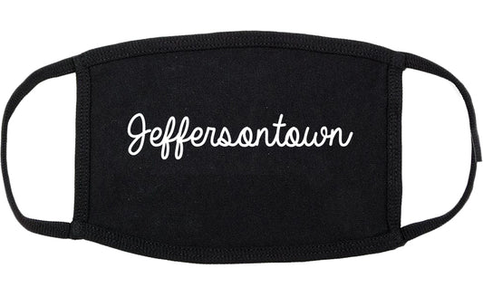 Jeffersontown Kentucky KY Script Cotton Face Mask Black