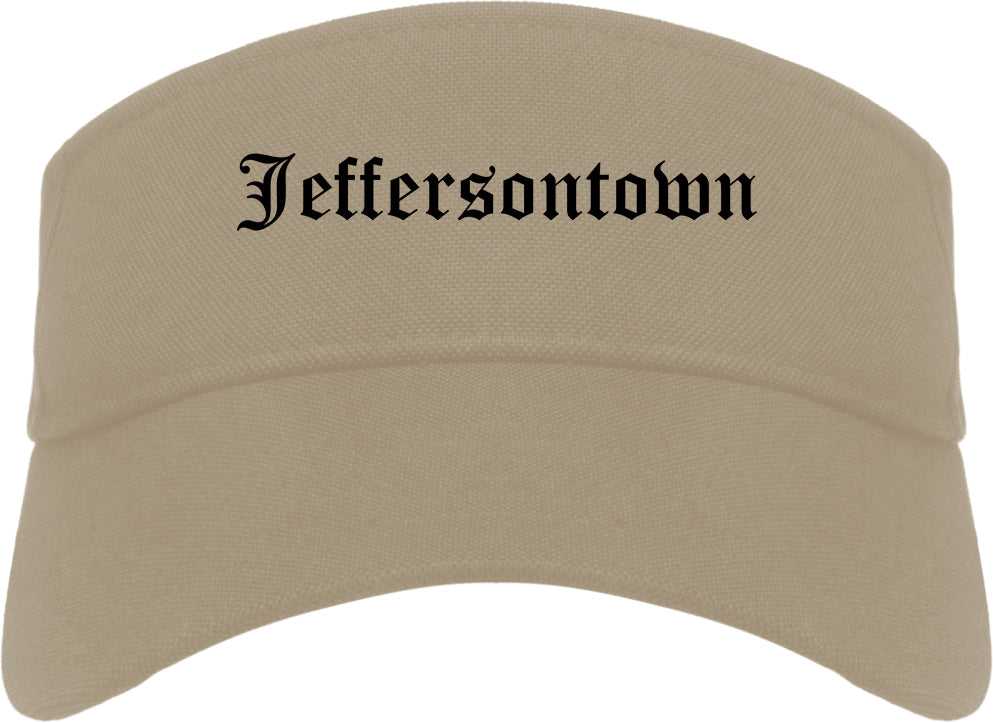 Jeffersontown Kentucky KY Old English Mens Visor Cap Hat Khaki