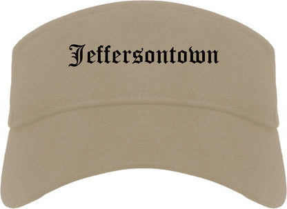 Jeffersontown Kentucky KY Old English Mens Visor Cap Hat Khaki