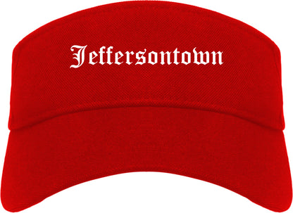 Jeffersontown Kentucky KY Old English Mens Visor Cap Hat Red