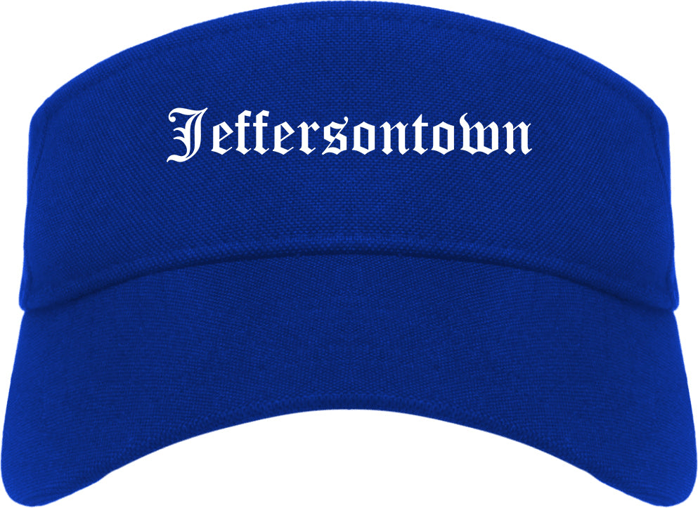 Jeffersontown Kentucky KY Old English Mens Visor Cap Hat Royal Blue
