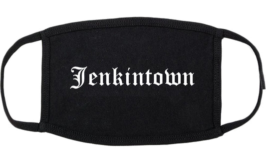 Jenkintown Pennsylvania PA Old English Cotton Face Mask Black