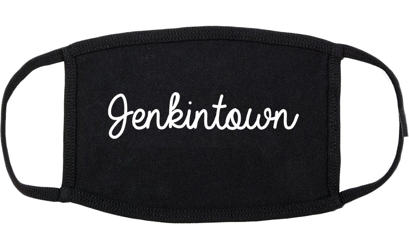 Jenkintown Pennsylvania PA Script Cotton Face Mask Black
