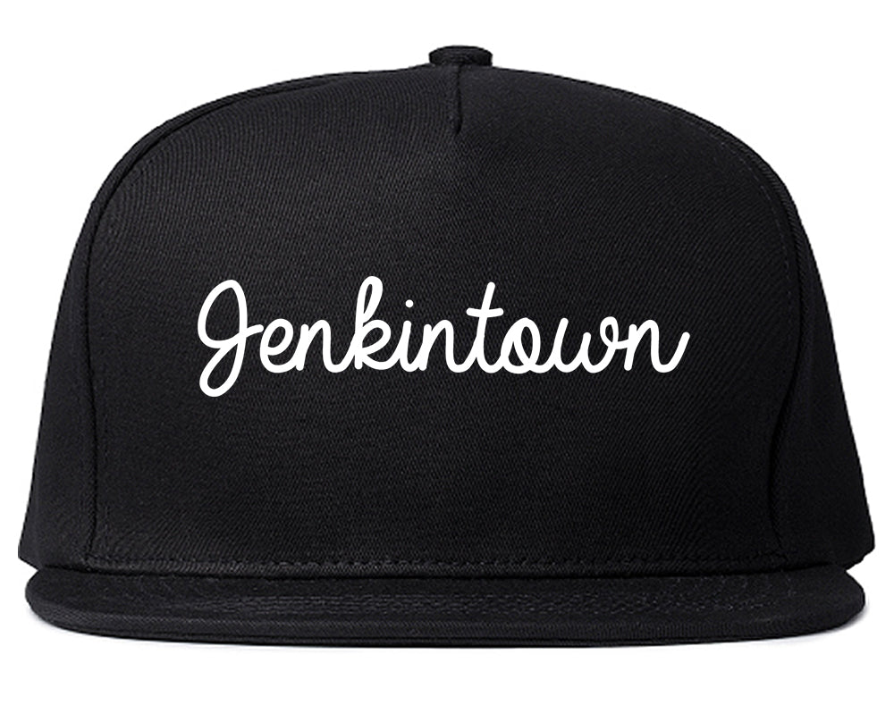 Jenkintown Pennsylvania PA Script Mens Snapback Hat Black