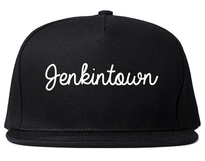 Jenkintown Pennsylvania PA Script Mens Snapback Hat Black