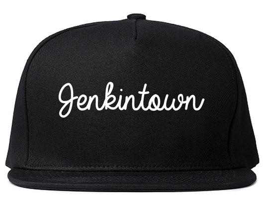Jenkintown Pennsylvania PA Script Mens Snapback Hat Black