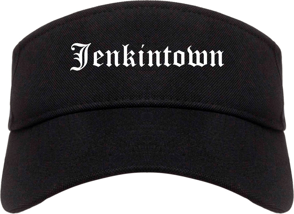 Jenkintown Pennsylvania PA Old English Mens Visor Cap Hat Black