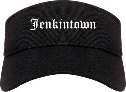 Jenkintown Pennsylvania PA Old English Mens Visor Cap Hat Black