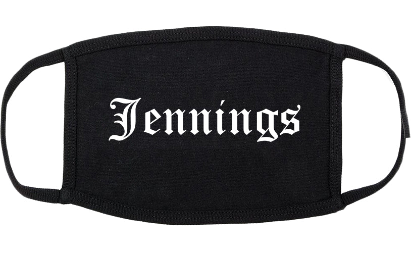 Jennings Missouri MO Old English Cotton Face Mask Black