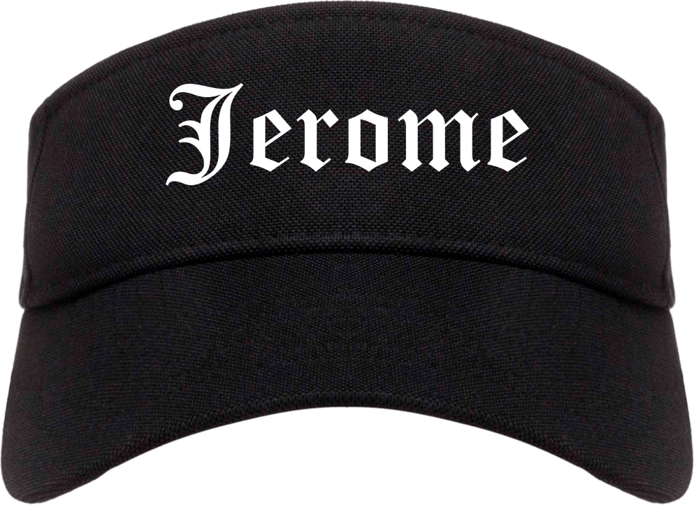 Jerome Idaho ID Old English Mens Visor Cap Hat Black