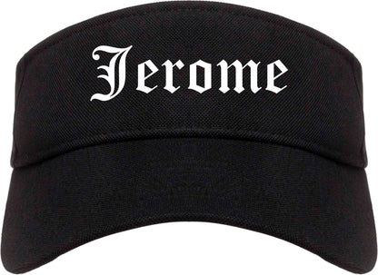 Jerome Idaho ID Old English Mens Visor Cap Hat Black