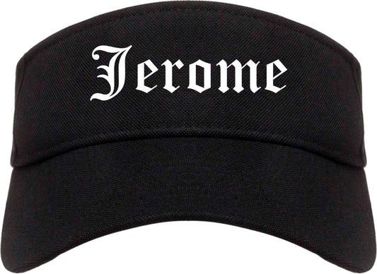 Jerome Idaho ID Old English Mens Visor Cap Hat Black