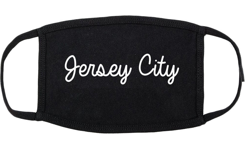 Jersey City New Jersey NJ Script Cotton Face Mask Black