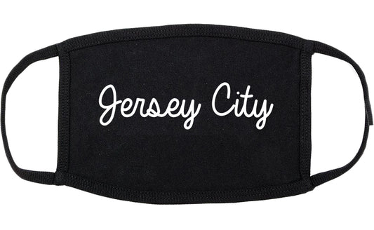 Jersey City New Jersey NJ Script Cotton Face Mask Black