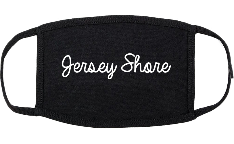 Jersey Shore Pennsylvania PA Script Cotton Face Mask Black