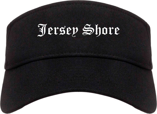 Jersey Shore Pennsylvania PA Old English Mens Visor Cap Hat Black