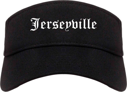Jerseyville Illinois IL Old English Mens Visor Cap Hat Black