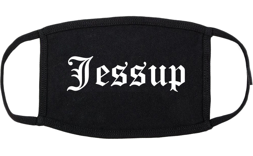 Jessup Pennsylvania PA Old English Cotton Face Mask Black