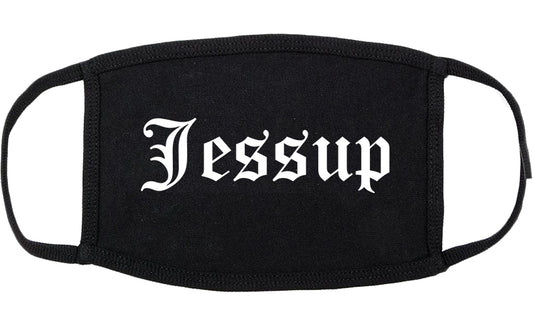 Jessup Pennsylvania PA Old English Cotton Face Mask Black