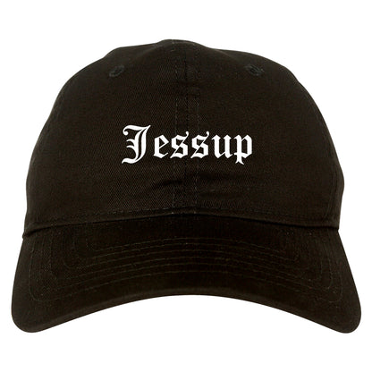Jessup Pennsylvania PA Old English Mens Dad Hat Baseball Cap Black