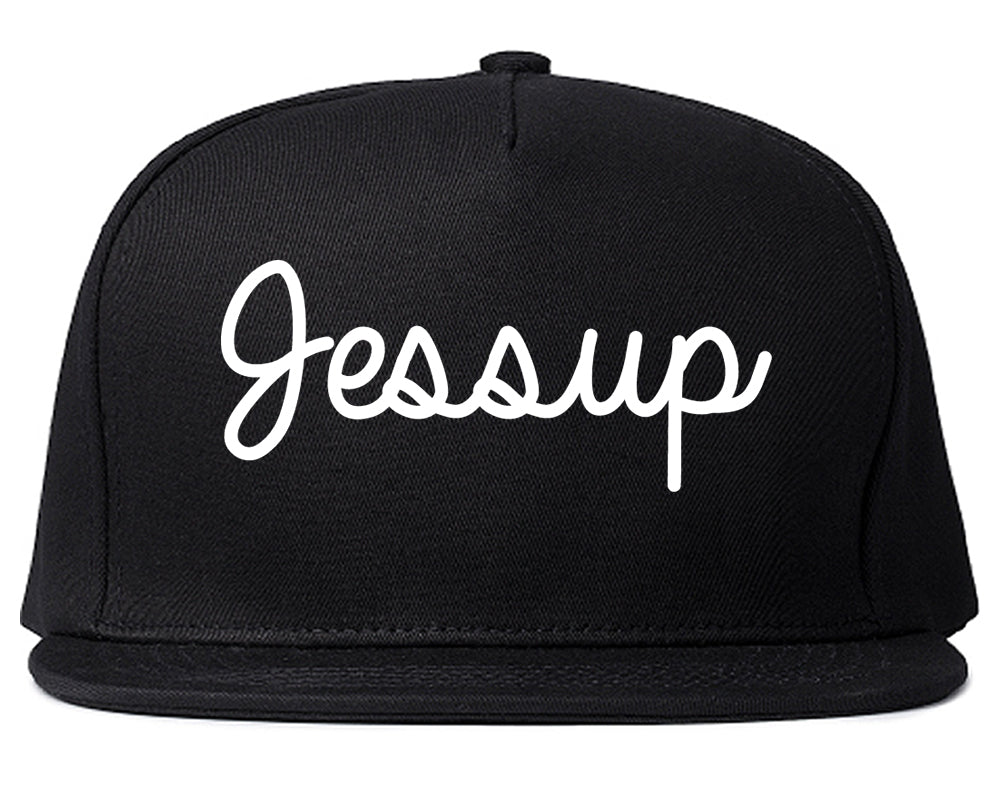 Jessup Pennsylvania PA Script Mens Snapback Hat Black