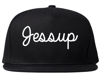 Jessup Pennsylvania PA Script Mens Snapback Hat Black