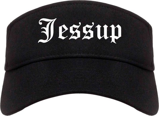 Jessup Pennsylvania PA Old English Mens Visor Cap Hat Black