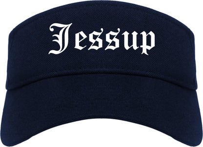 Jessup Pennsylvania PA Old English Mens Visor Cap Hat Navy Blue