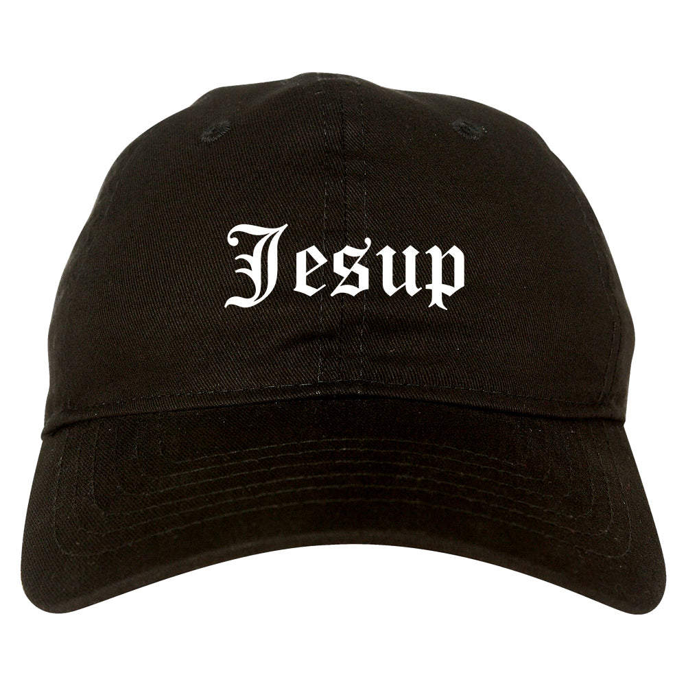 Jesup Georgia GA Old English Mens Dad Hat Baseball Cap Black