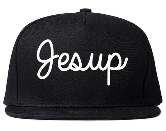 Jesup Georgia GA Script Mens Snapback Hat Black