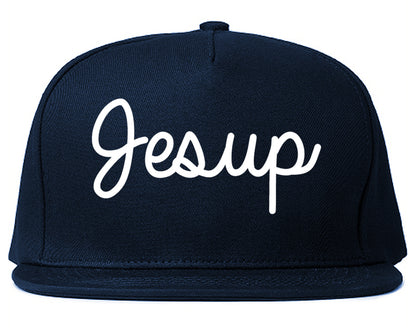 Jesup Georgia GA Script Mens Snapback Hat Navy Blue