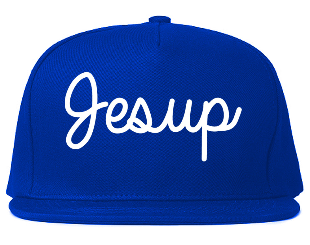 Jesup Georgia GA Script Mens Snapback Hat Royal Blue