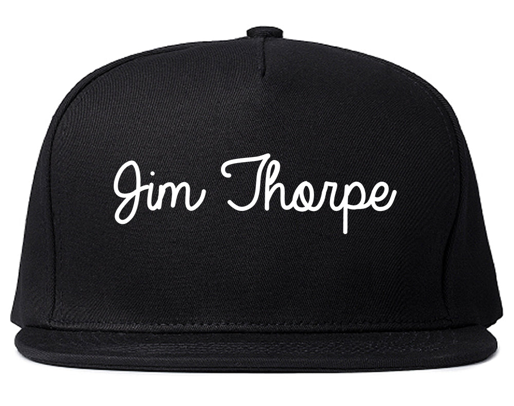 Jim Thorpe Pennsylvania PA Script Mens Snapback Hat Black