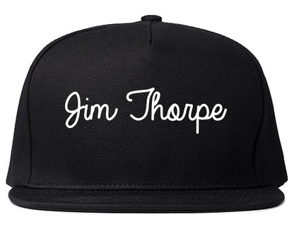 Jim Thorpe Pennsylvania PA Script Mens Snapback Hat Black