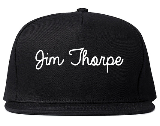 Jim Thorpe Pennsylvania PA Script Mens Snapback Hat Black
