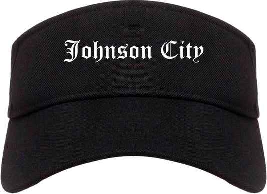 Johnson City Tennessee TN Old English Mens Visor Cap Hat Black