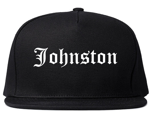 Johnston Iowa IA Old English Mens Snapback Hat Black