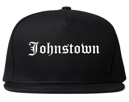 Johnstown Colorado CO Old English Mens Snapback Hat Black