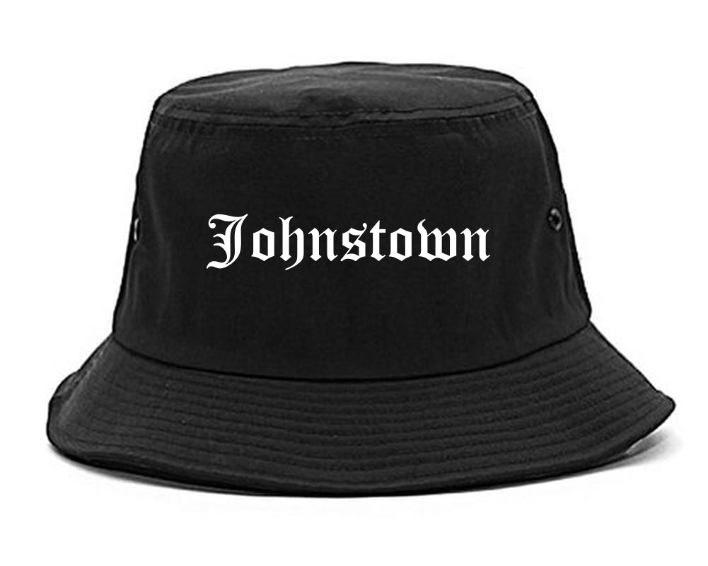 Johnstown Colorado CO Old English Mens Bucket Hat Black