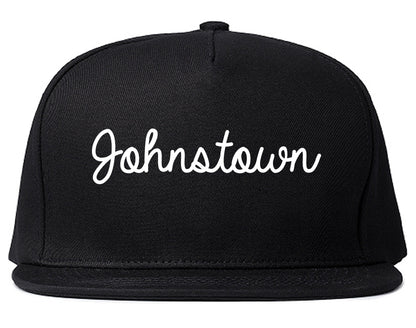 Johnstown Pennsylvania PA Script Mens Snapback Hat Black