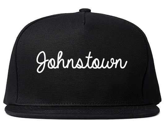 Johnstown Pennsylvania PA Script Mens Snapback Hat Black