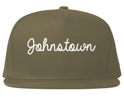 Johnstown Pennsylvania PA Script Mens Snapback Hat Grey