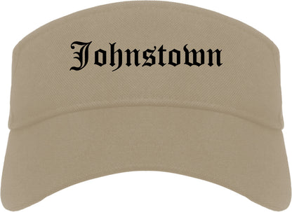 Johnstown Pennsylvania PA Old English Mens Visor Cap Hat Khaki