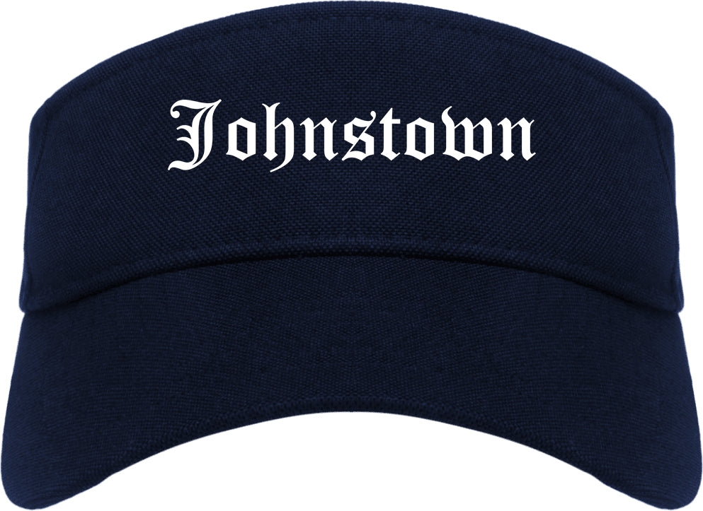 Johnstown Pennsylvania PA Old English Mens Visor Cap Hat Navy Blue