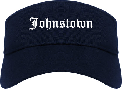 Johnstown Pennsylvania PA Old English Mens Visor Cap Hat Navy Blue