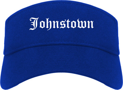 Johnstown Pennsylvania PA Old English Mens Visor Cap Hat Royal Blue