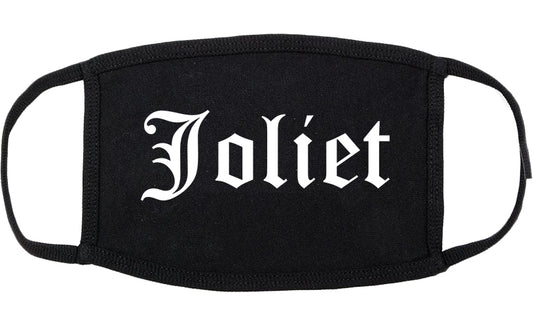 Joliet Illinois IL Old English Cotton Face Mask Black