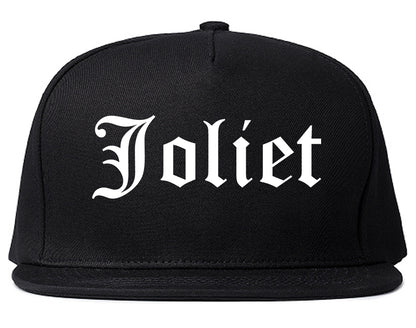 Joliet Illinois IL Old English Mens Snapback Hat Black