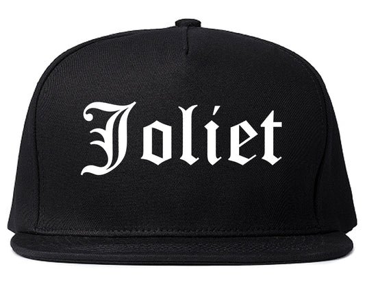 Joliet Illinois IL Old English Mens Snapback Hat Black