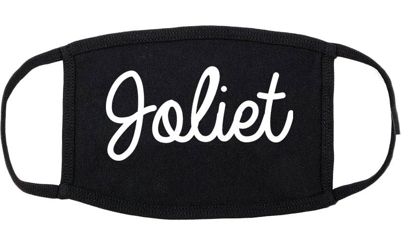 Joliet Illinois IL Script Cotton Face Mask Black